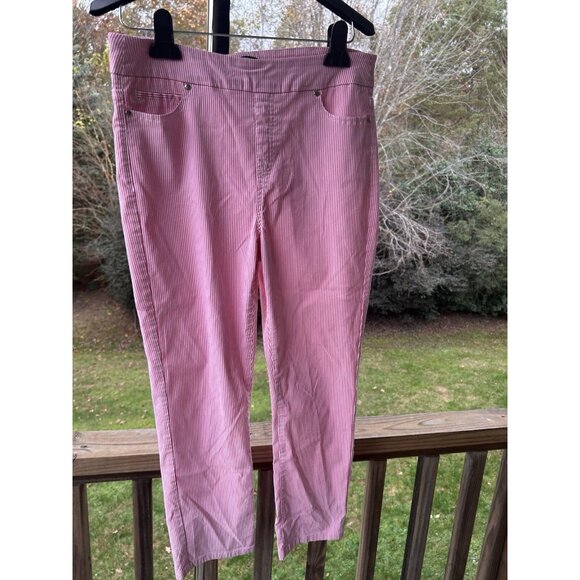Mario Serrani Italy Comfort Stretch Cuff Capri Pink/White Size Medium Like New - Picture 9 of 16